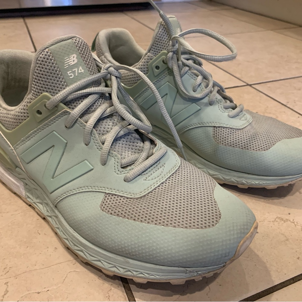 New Balance 574 Mono-chrome Light Blue Sneakers